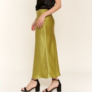 SATIN SLIP DRESS NIGHT MIDI DRESS ANKLE LENGTH SKIRT